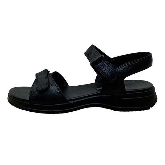 Easy Spirit Woman's Black Leather With Adjustable Straps Wheeze Sandals Size 7M - Picture 4 of 9